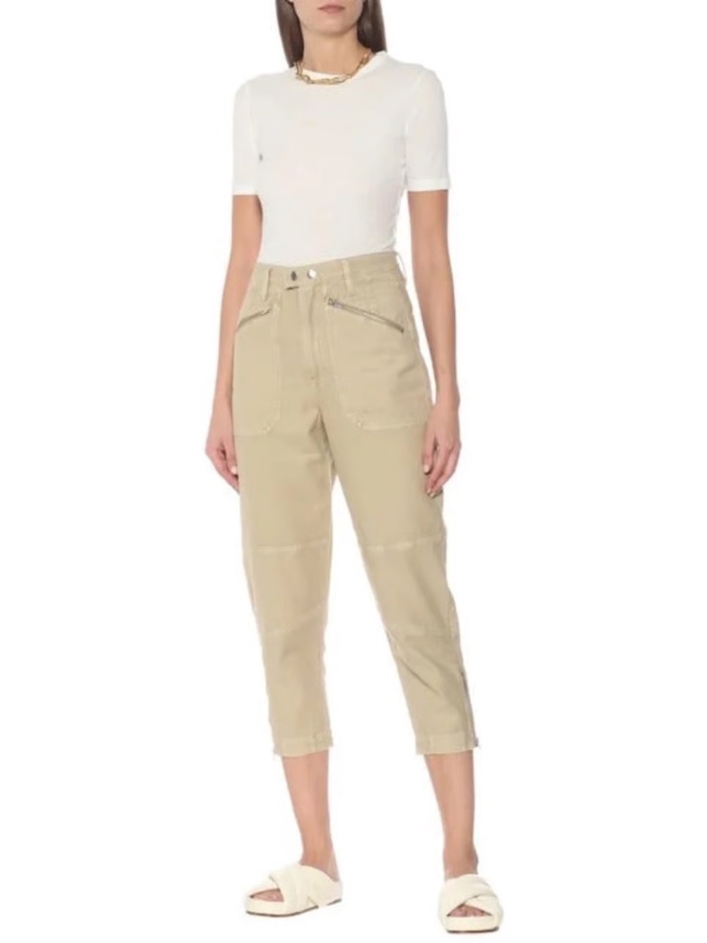 Frame high waist Moto Zip Pants